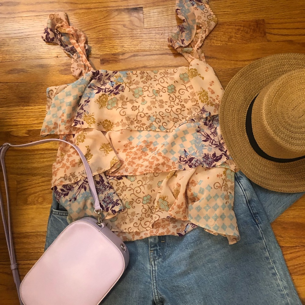 Wayf - Floral Pattern Layered Tank
